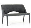 Williamette Mid-Century Dark Grey Fabric Bench / VGEUMC-8081CH