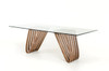 Draper Mid-Century Walnut & Glass Dining Table / VGCSDT-1498-GLS