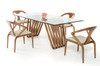 Draper Mid-Century Walnut & Glass Dining Table / VGCSDT-1498-GLS