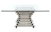 Crawford Modern Clear Glass Square Dining Table / VGVCT8909