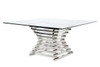 Crawford Modern Clear Glass Square Dining Table / VGVCT8909
