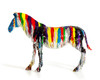 Large Rainbow Zebra Sculpture / VGTHTH-171
