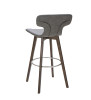Zach Mid-Century Dark Grey Eco-Leather Bar Stool / VGKKY1252-DKGRY