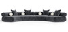 Simpson - Contemporary Dark Grey Fabric Curved Modular Sectional Sofa with Throw Pillows-4-Piece Sectional / VGOD-ZW-23018-GRY-MOD-4-Piece Sectional