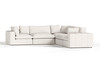 Vicki - Modern Off-White Fabric Modular Sectional-5-Piece Sectional / VGKV-KF.8033-MOD-IVORY-5-Piece Sectional