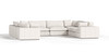 Vicki - Modern Off-White Fabric Modular Sectional-8-Piece Sectional / VGKV-KF.8033-MOD-IVORY-8-Piece Sectional