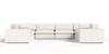 Vicki - Modern Off-White Fabric Modular Sectional-8-Piece Sectional / VGKV-KF.8033-MOD-IVORY-8-Piece Sectional