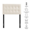Lily Stain-Resistant Performance Velvet Twin Size Headboard by Modway / MOD-7289