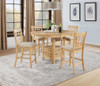 Lavon 5-piece Oval Counter Height Dining Set Light Oak / CS-106628-S5