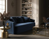 Palomar Modern Blue Velvet & Brass Sofa / VGVCS1811-BLU-SOFA