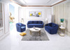 Palomar Modern Blue Velvet & Brass Sofa / VGVCS1811-BLU-SOFA