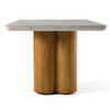 Bateman - Modern Faux Concrete + Walnut Dining Table / VGMC-GF-1C011