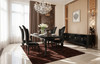 Sovereign Transitional Black Crocodile Dining Table w/ Black Gloss Legs / VGUNRC830-220-BLK