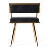 Rosario Modern Black & Rosegold Dining Chair / VGVCB879-BLK