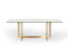 Keaton Modern Glass & Brass Dining Table / VGVCT8961-G