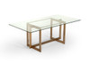 Keaton Modern Glass & Brass Dining Table / VGVCT8961-G