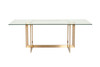 Keaton Modern Glass & Brass Dining Table / VGVCT8961-G