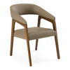 Clive Mid-Century Taupe & Walnut Dining Chair / VGCSCH-1560