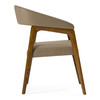 Clive Mid-Century Taupe & Walnut Dining Chair / VGCSCH-1560