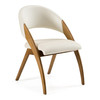 Lucas Mid-Century Cream & Walnut Dining Chair / VGCSCH-16029-CRM