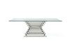 Crawford Modern Rectangular Glass Dining Table / VGVCT8909-L