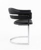Allie Contemporary Black Leatherette Dining Chair / VGVCB859A-BLK