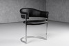 Allie Contemporary Black Leatherette Dining Chair / VGVCB859A-BLK