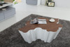 Modrest Cottonwood Modern Walnut & White Coffee Table / VGVCCT831