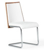 Morgan - Modern White & Walnut Dining Chair (Set of 2) / VGEWF3175BE-WHT