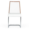 Morgan - Modern White & Walnut Dining Chair (Set of 2) / VGEWF3175BE-WHT