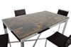 Santiago Modern Rectangular Wood Mosaic Dining Table / VGEWF2193AB