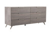 Bronx Italian Modern Faux Concrete & Grey Dresser / VGACBRONX-DRSR