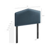 Cosette Performance Velvet Twin Size Headboard by Modway / MOD-7297
