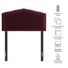 Cosette Performance Velvet Twin Size Headboard by Modway / MOD-7297
