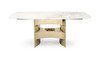 Marmot - White Marble and Champagne Gold Dining Table / VGVCT005-22-WHT