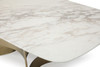 Marmot - White Marble and Champagne Gold Dining Table / VGVCT005-22-WHT
