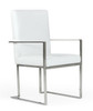Fowler - Modern White Eco-Leather Dining Armchair / VGVCB8866A-WHT