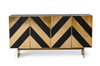 Perret - Glam Black Ash & Brushed Brass Modern Buffet / VGGMW-1330A-BUFF