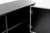 Hobart - Modern Beige Fabric & Black Metal Buffet / VGDWJ9743--BEI-BUF