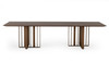 Livia - Modern Wenge & Gold Stainless Steel Dining Table / VGBBMI2005T-WGE-DT