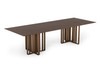 Livia - Modern Wenge & Gold Stainless Steel Dining Table / VGBBMI2005T-WGE-DT
