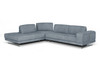 Mood - Contemporary Blue Leather Left Facing Sectional Sofa / VGCCMOOD-SPAZIO-BLUE-LAF