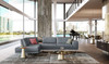 Mood - Contemporary Blue Leather Left Facing Sectional Sofa / VGCCMOOD-SPAZIO-BLUE-LAF