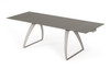 Pittson - Modern Extendable Grey Glass Dining Table / VGYFDT8852F-GRY-DT