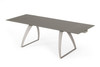 Pittson - Modern Extendable Grey Glass Dining Table / VGYFDT8852F-GRY-DT