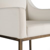 Elijah - Modern Off White & Copper Antique Brass Dining Chair / VGVCB8363-WHT-DC