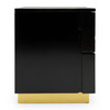 Aspen - Modern Wide Black and Gold Nightstand / VGVCN1801-BLKX-NS-W