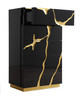 Aspen - Modern Black & Gold Chest / VGVCJ1801-5H-BLK-CHEST