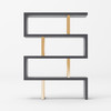 Maze - Elm Grey & Gold Bookcase / VGBBMT1303-GLD-BOOK