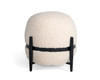 Fouston - Contemporary White Sherpa Pouf / VGODZW-20156-WHT-OTT